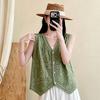 DIMANAF 2026 Plus Size Summer Women Blouse Tunic Tank Loose Casual Cotton Lady Tops Tees Shirt Lace Floral Sleeveless Vest
