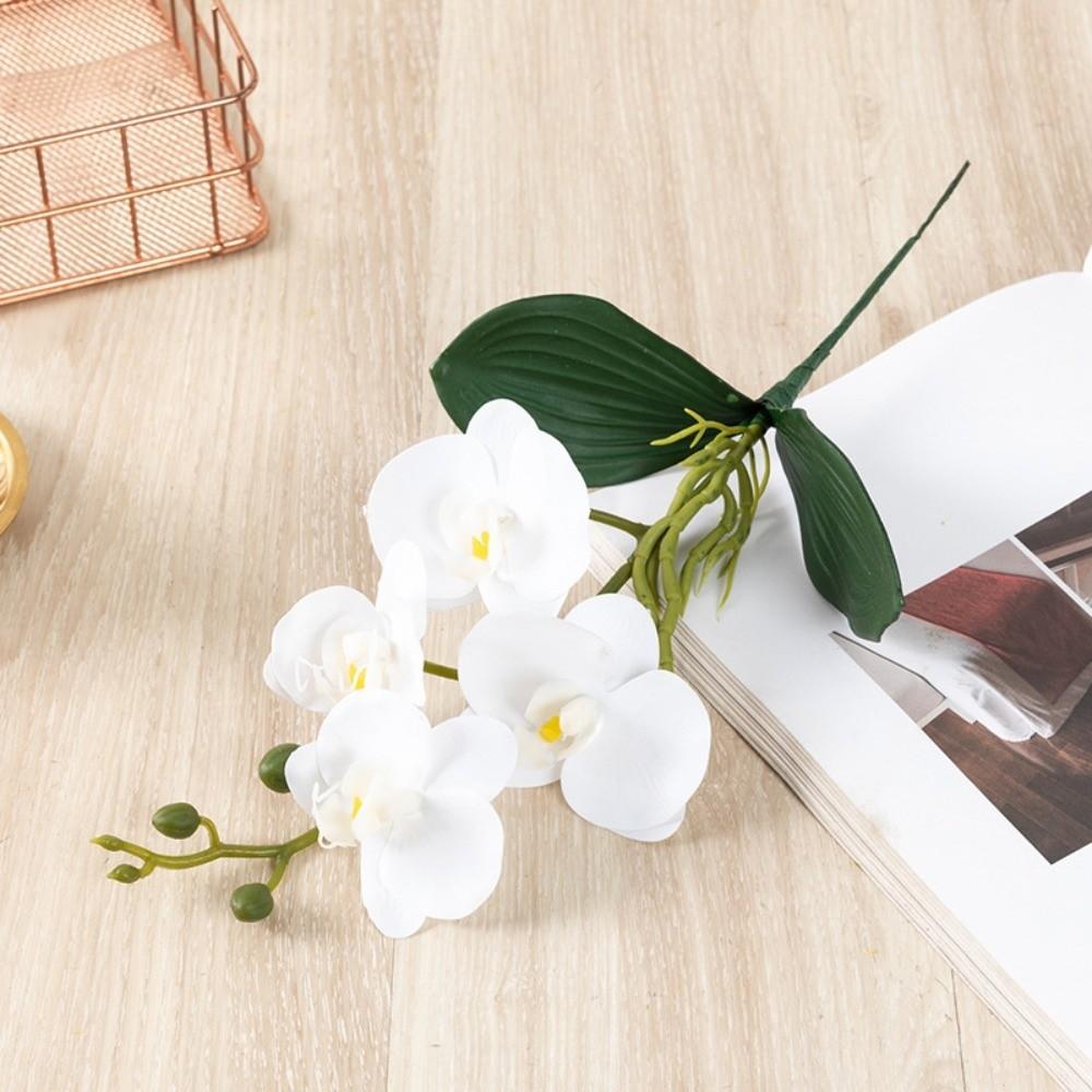 Silk Flower Simulation Butterfly Orchid Real Touch Photography Props Artificial Phalaenopsis Bouquet 4/12 Heads Home Decor