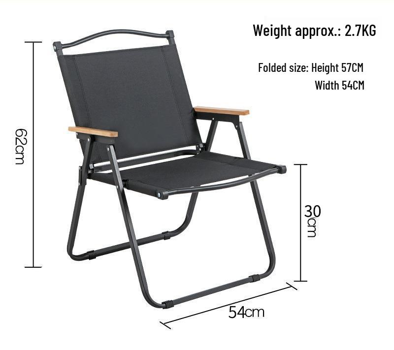 

Kermit Portable Outdoor Folding Camping Chair - Sturdy Thickened Square Tube Design