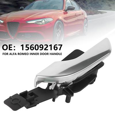 Przednia lewa/prawa wewnętrzna klamka drzwi chromowana wewnętrzna klamka samochodowa do Alfa Romeo Giulietta 2012-2018 156092167 156092165