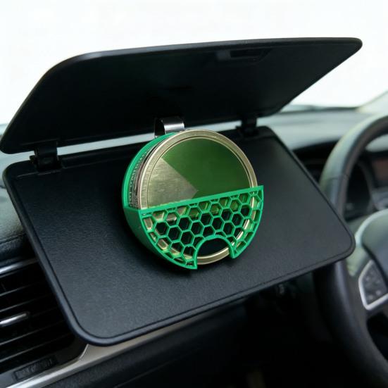 Clip-on Dip Can Holder for Car Visor 3D Printed Dip Can Holder Secure Storage Travel
