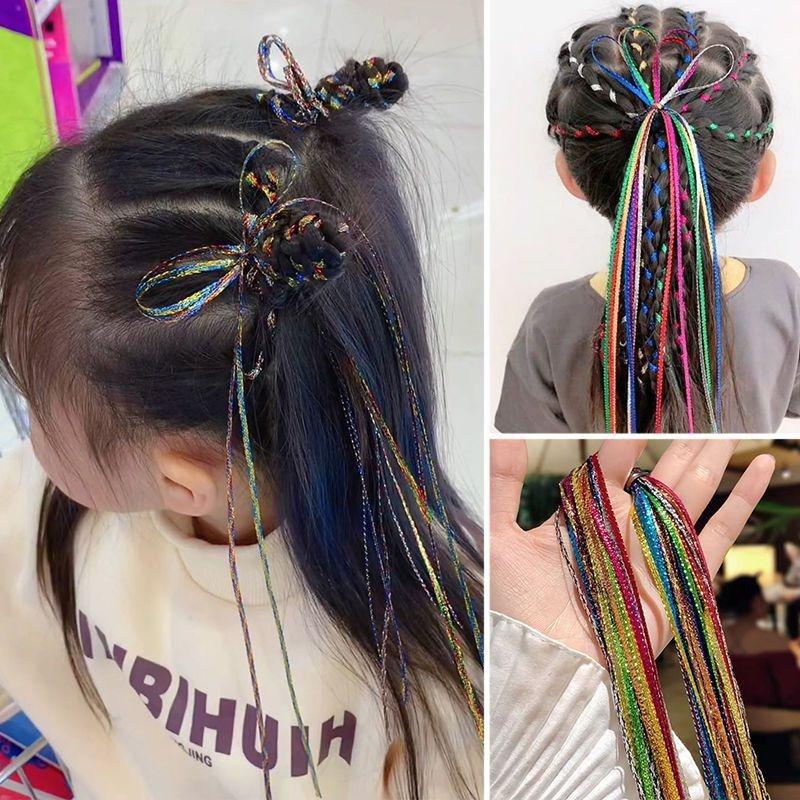 90Cm Mix Colorful 16-30Pcs Hair Braids Rope Strands For African Braids Girls Diy Ponytail Braids Women Styling Hair Accessories