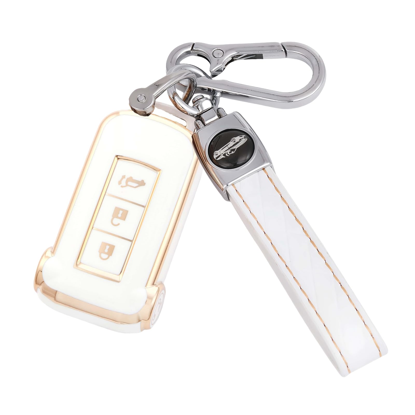 

[YANMW] Чехол для ключа Delica D5 Совместимый Mitsubishi ek Space DELICA D5 PHV Чехол для ключа белый