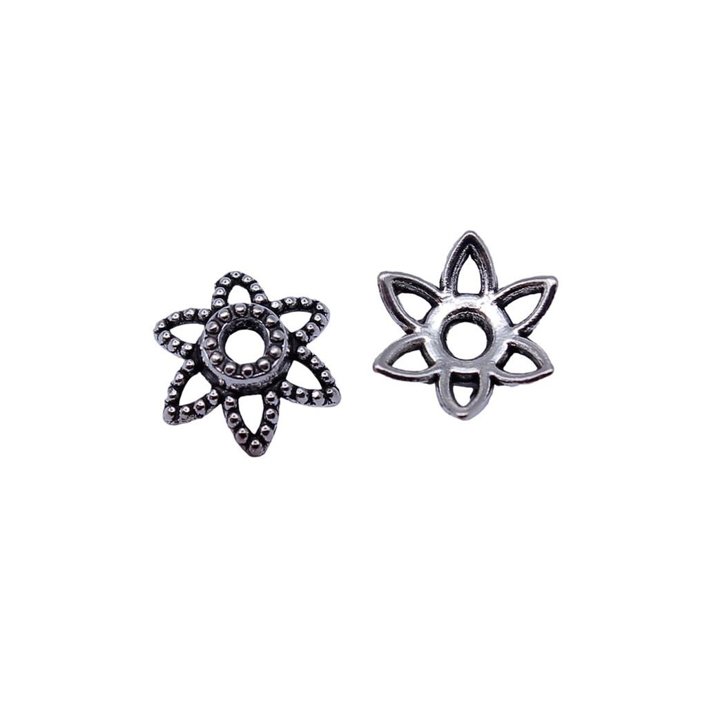 Multi Color Swirl Flower Bead Caps Spacer Beads For Jewelry Making Components