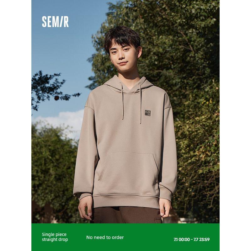 

Semir Pullover Men s Winter Chinese Style Embroider Loose Hooded Fleece Knitting Tops Fashion Loose Couple Clothes Shaka 50434 175/92A/L