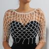 Handmade Pearl Waist Chain Elegant Beaded Belt Mesh Skirtbelt Pearls Tassel Shawl  Party Wear