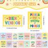 Outus 17 Pcs Spanish pirational Posters Bienvenidos Posters Motivational Decor Spanish Bulletin Board Hispanic Heritage Month Banners for Primary