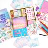 DIY Sada na deník pro dospívající dívky: Dárková krabička se scrapbookingovými samolepkami k narozeninám Deníková sada