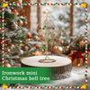 Miniature Wrought Iron Christmas Bell Tree, Desktop Simulated Christmas Tree, Window Display Party Christmas Decoration.