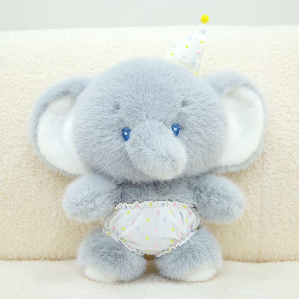 Interactive Soft Elephant Lion Plush Toy PP Cotton Soothing Hug Pillow Birthday Parties