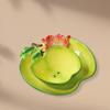 Creative Apple Shaped Plate Ceramic Fruit Plate Dumpling Plates Dessert Bowl Salad Bowl Pasta Dish Sashimi Plates Dim Sum Dish