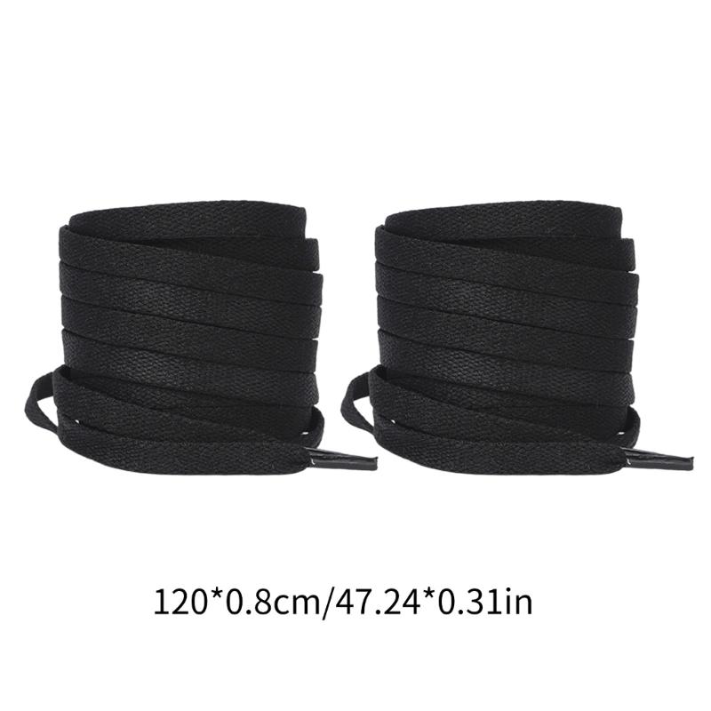 1 Pair 8mm Wide Flat Shoelaces Polyester Replacement Multicolor Shoes Strings For Trainers Sneakers And Casual Shoes