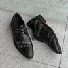 Black Men Genuine Leather Wedding Dress Shoes Flat Designer British Style Daily Walking Shoes Outdoor Party Youth Shoes 2025 New