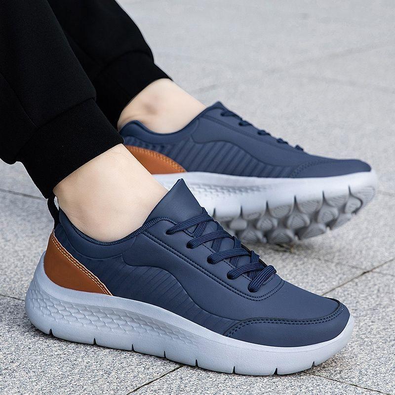Men's shoes autumn new leather soft-soled waterproof sports shoes casual summer non-slip lightweight shock-absorbing running shoes