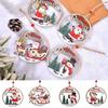 Snowman/Santa Claus/Elk Christmas Ornament Round Christmas Decoration Christmas Tree Pendant  Home