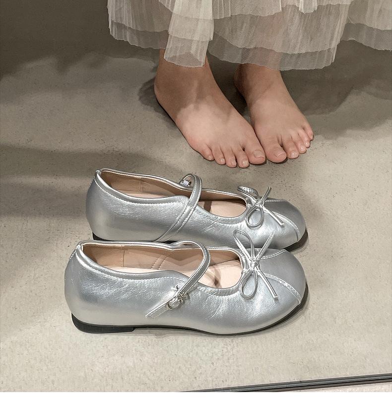 Fashion Ladies Women Flats Shoes Mary Jane Designer New Style Butterfly Knot Flats Temperament Daily Dress Up Soft Soled Women Flats