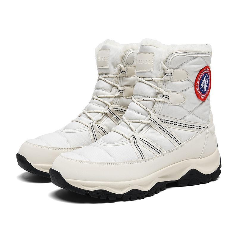 Snow boots women's winter piled thickened waterproof, non-slip and cold-proof outdoor cotton shoes