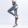 Women's Imitation Jeans Stretchable Slim Denim Pringting Leggings Hips Tights Pencil Pants High Waist Workout Gymwear