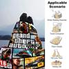 Grand Theft Auto V Cover Art Flannel Blanket Super Soft Warm Cozy Blanket for Sofa Bed Office Travel All‑Season Home Decor Gift