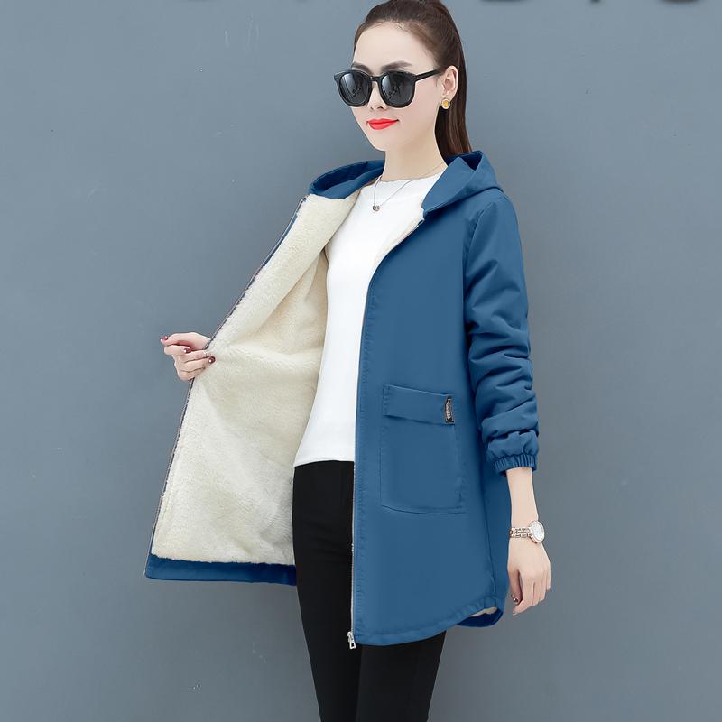 

Большой размер плюс бархатное утолщенное теплое хлопковое пальто женское зимнее хлопковое пальто средней длины ветровка