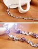 Weihua Temperament Women's Silver-Plated Amethyst Bracelet with Red Bean Charm