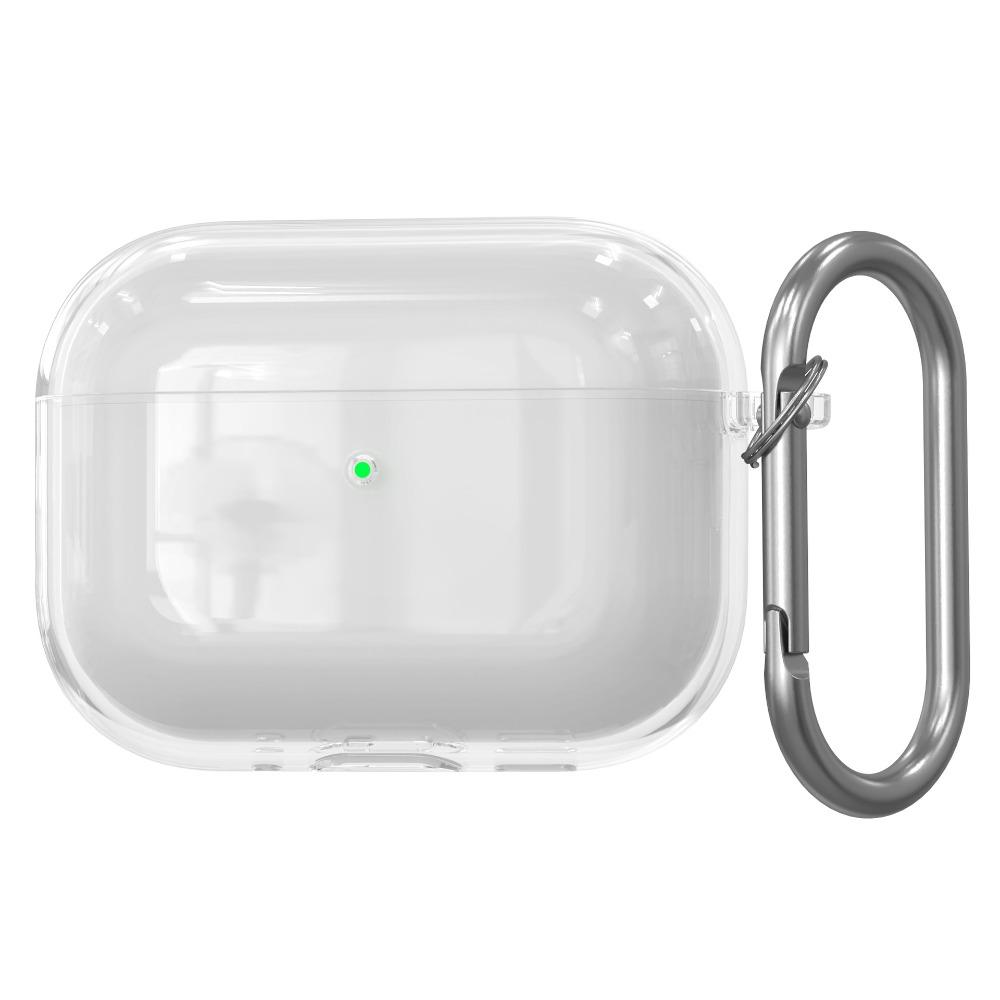 Anti-fall Earphone Case with Carabiner Silicone Earbuds Cover Shockproof Anti Scratch Charging Box Shell for AirPods Pro 3