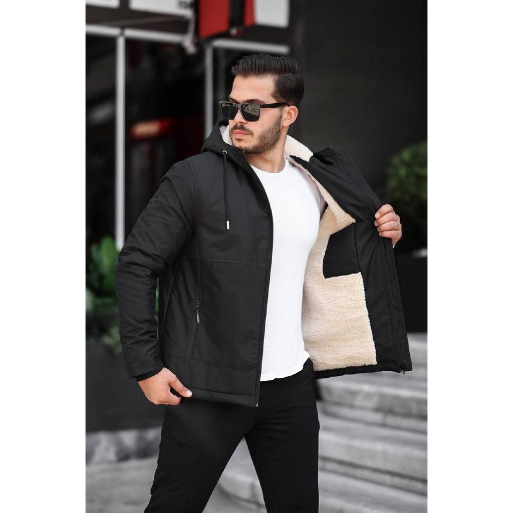 Men's Winter Coat With Fur Inside Waterproof Windproof Coldproof