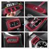 Car Style Peach Red Interior For GWM Tank 400  + Air Vent Outlet Cover Steering Wheel Gear Shift Window Control Panel Frame