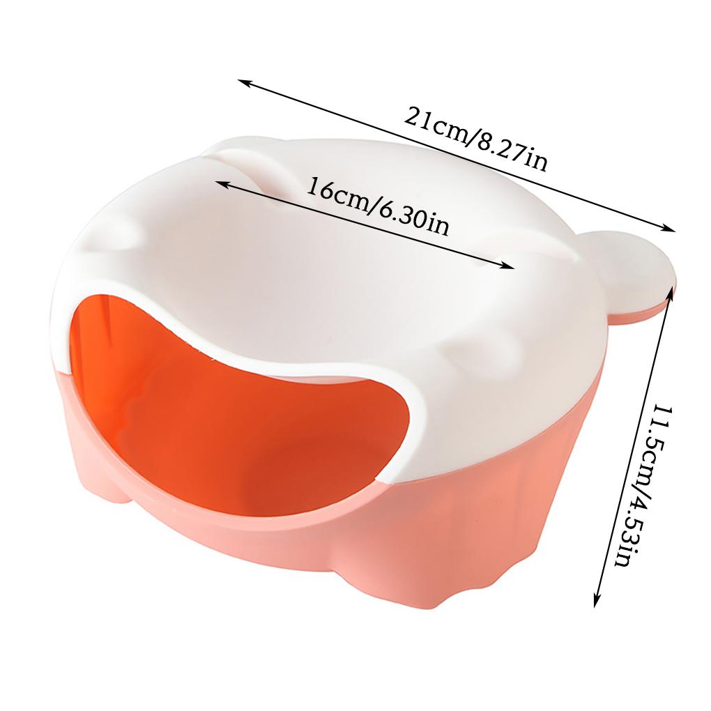 Snackteller 2 Etagen Obst-Nuss-Schale Kunststoff Aufbewahrungsbox Desktop Mülleimer Handyhalter