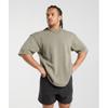 Power Washed Short Sleeve Crew Ecru Brown A4a3s Nb43