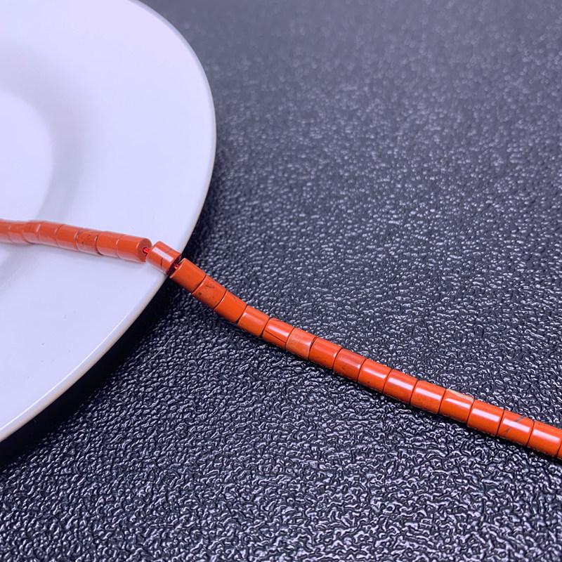Natürliche Rote Stein Zylindrische Röhrenperlen für DIY Armbänder, Ohrringe, Halsketten - Schmuckzubehör & lose Perlen