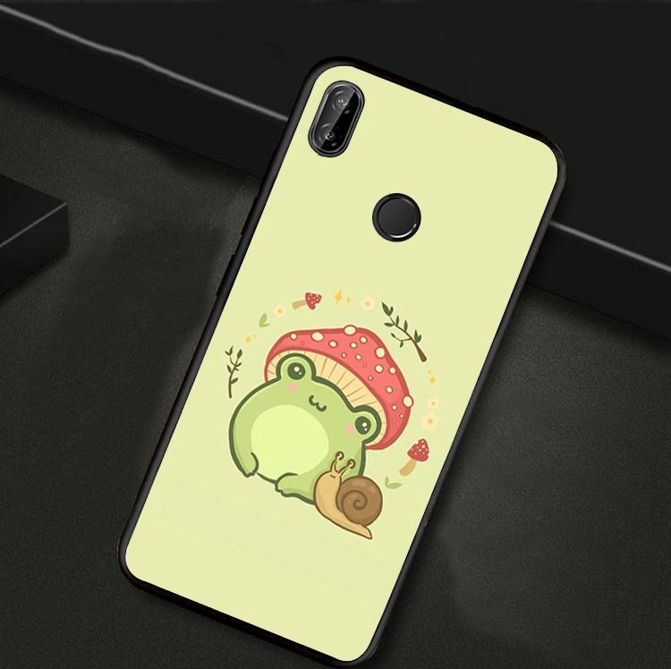 Cute Kawaii Frog For Huawei Nova Y70 Y60 Y90 Y61 Y91 Y73 Y72 12s 12i 11i 8i 9 10 SE P30 P40 Lite P60 Pro Case