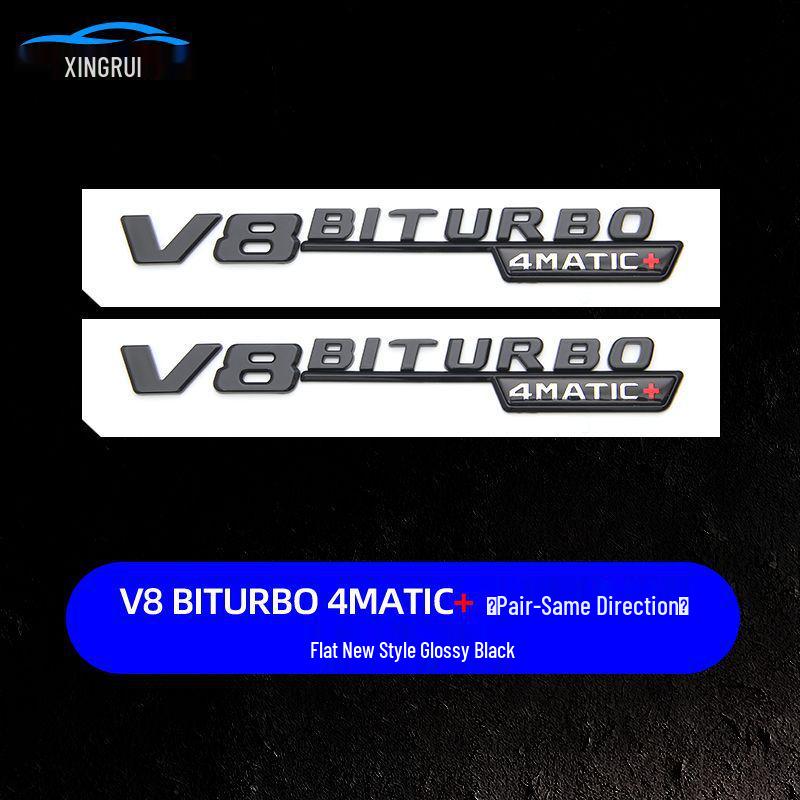 Mercedes E63S/C63S V8 Biturbo 4MATIC+ AMG Black Warrior Tail Badge Emblem Sticker