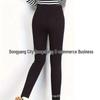 Women's High-Waisted Fleece-Lined Lambswool Leggings - Embroidered, Thick, Warm Yoga Pants for Autumn/Winter