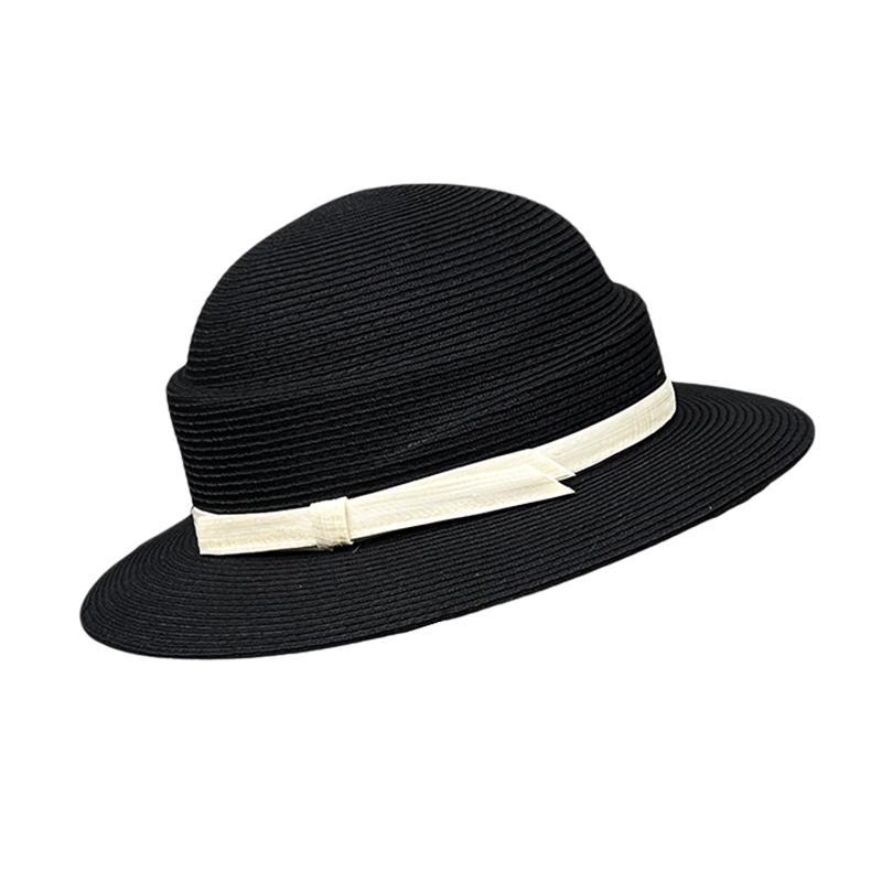 Hat Female Summer Travel Shopping Hepburn Wind Thin Straw Hat Sun Protection Sunshade Concave Shape Small Basin Hat Shows Small Face