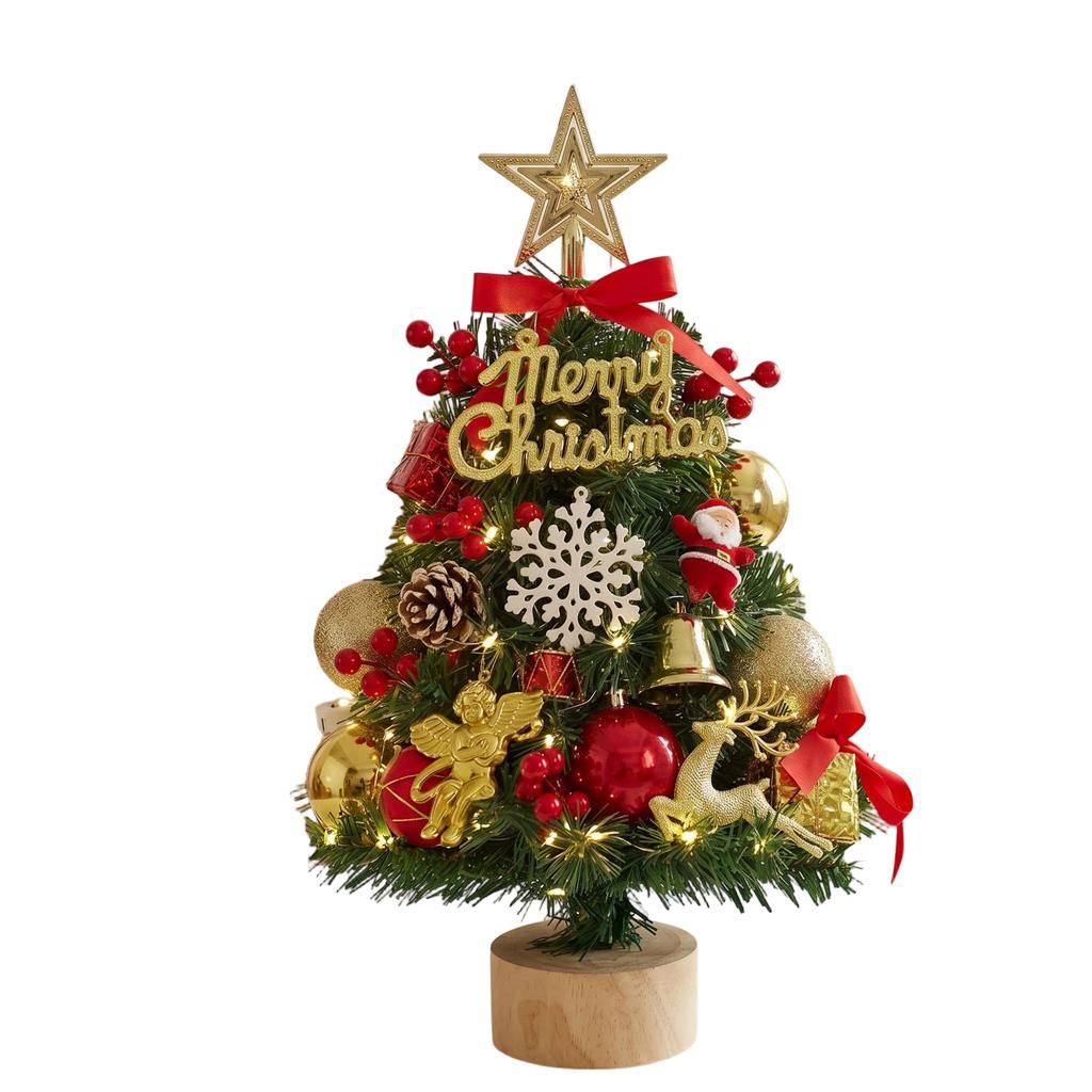 Christmas Tree Desktop Ornament Small Tabletop Holiday Decoration for Home