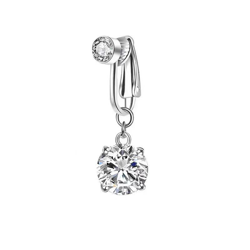 No Piercing Belly Button Clamp Easy To Wear Navel Rings Comfortable Women Body Adornment For Parties And Daily Wear