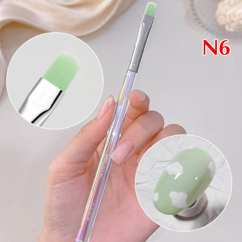

1Pcs Colorful Handle Nail Brush Diy Painting Pen Manicure Drawing Brush For Nail Art Design Nails Tip Display Painting Tool as the picture