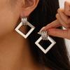 European and American Niche Design Sense Geometric Square Earrings Fashion Personality High Sense Simple Earrings Ear Jewelry