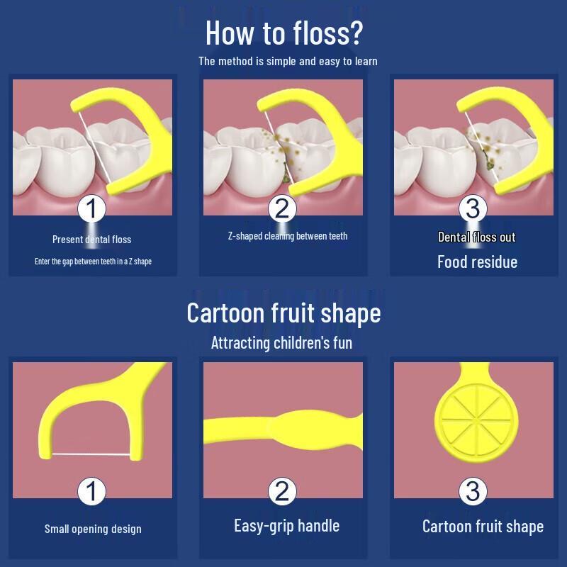 Little Deer Mom Children's Individually Packed Dental Floss Picks