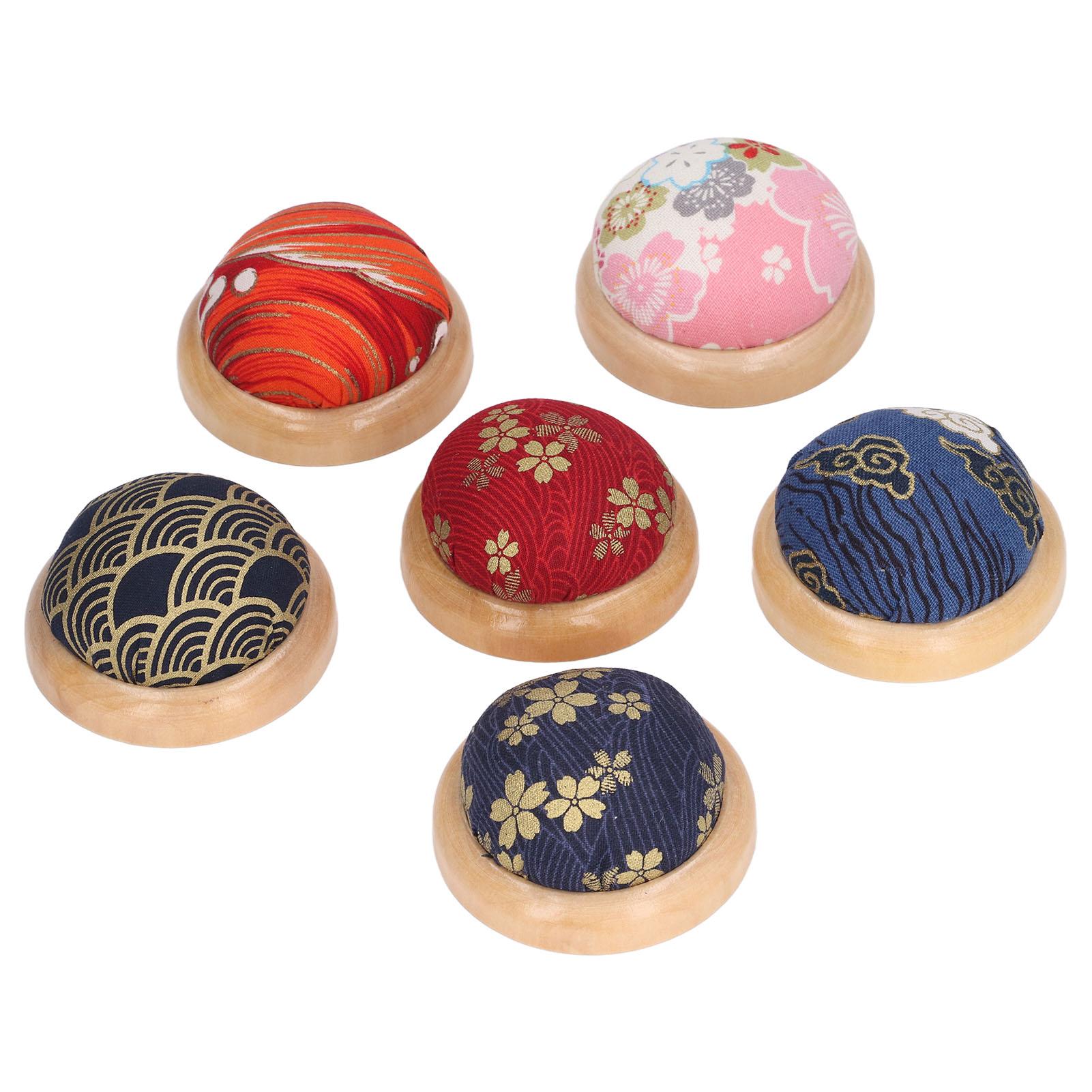 

6 шт. Подушечка для булавок Деревянная основа Держатель для игл Коллекционер Швейный аксессуар для дома