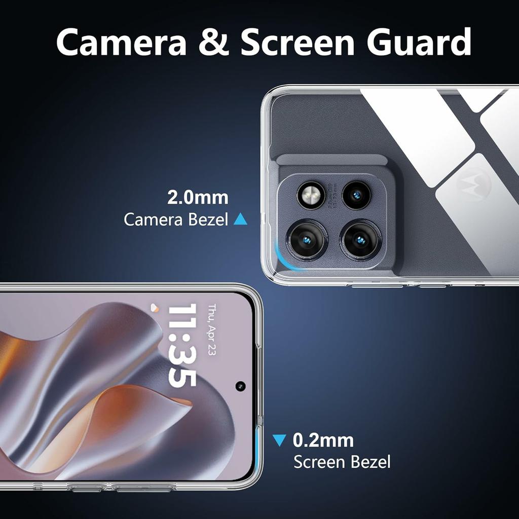 For Motorola Edge 50 Neo 5G/Moto S50 5G/Thinkphone 25 5G Case Anti-Fingerprint Crystal Clear TPU Phone Cover