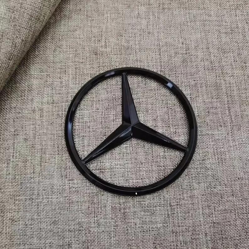 Adesivo per Auto 90mm ABS Cromo Nero Logo Emblema Mercedes Stella Posteriore Per Mercedes Benz W203 W206 W212 X253 W167 W166 W247 C E