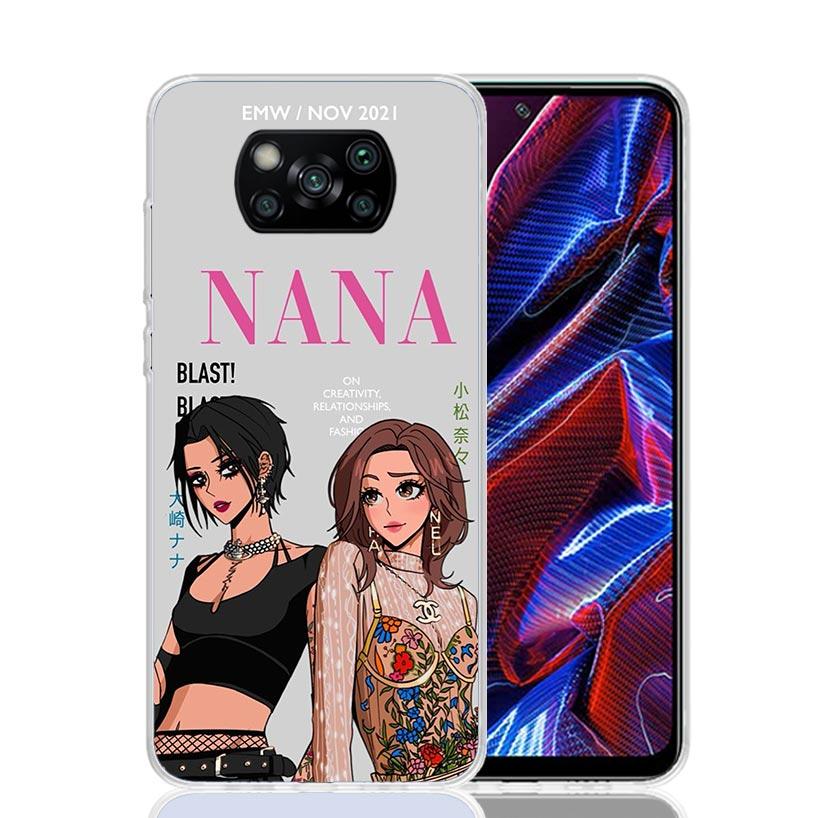 NaNa Osaki Anime Case Phone Cover for Xiaomi Redmi Note 10 9 9S 8 8T 7 5 Pro Mi 12T 11T 10T 9T 12 11 Lite A3 A2 Trend Fundas Mi