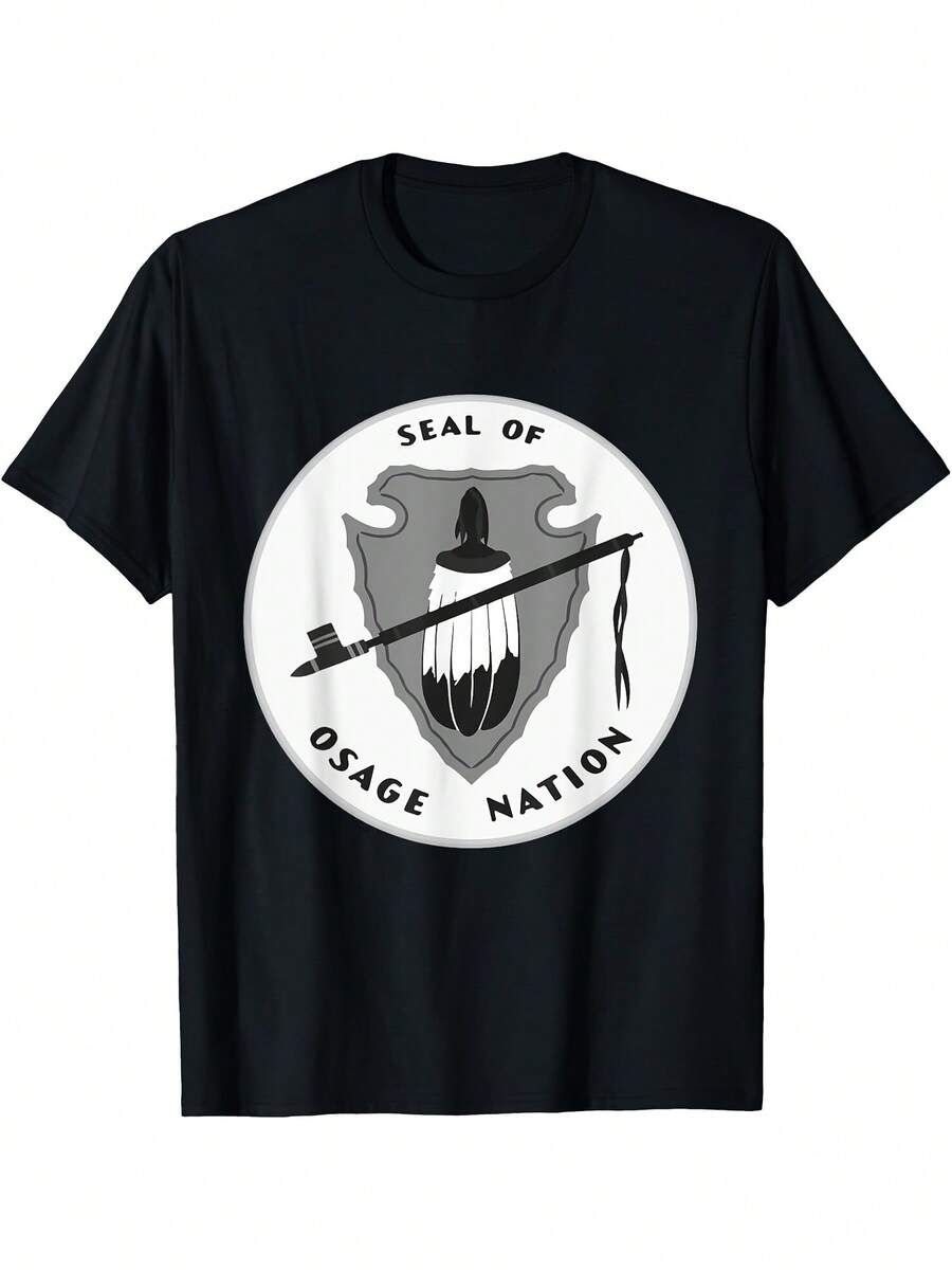 

Flag Of The Osage Nation N Black And White Unisex T-Shirt S