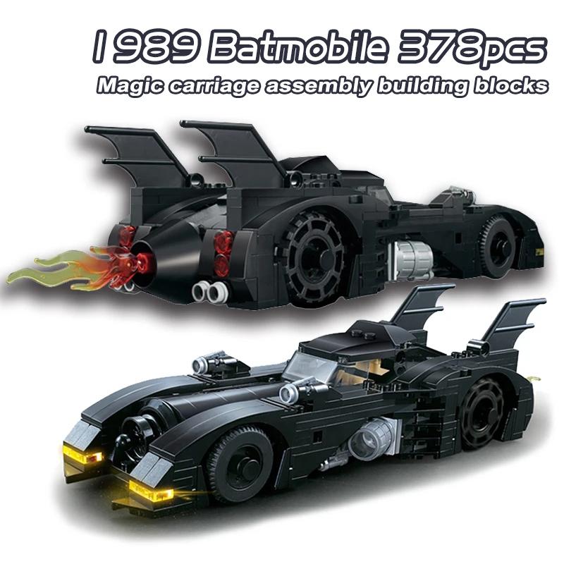 Super Heroes Series Batmobile Construction Blocks 1989 Classic Bat Chariot Car Model Bricks Playthings Designed For Children Boys Xmas Gifts