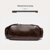 Women's Punk Motorcycle Distressed Leather Crossbody Bag with Multi-Buckle Straps and Rivet Design