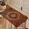 1pc Vintage Persian Carpet Pattern Door Mat - Classic Persian Design, Absorbent Non-Slip Polyester Area Mat, Kitchen Floor Mat