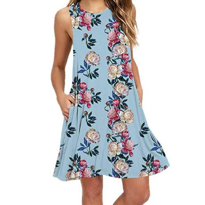 Dress Floral Dress Women'S 2D Digital Printing Factory
