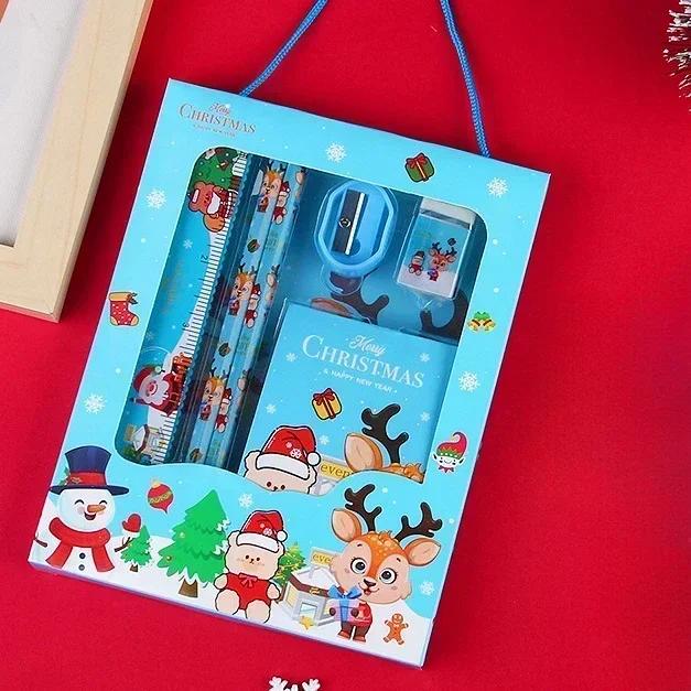 Das Studien-Set Geschenk Vom Weihnachtsmann Stift Schreibwaren-Set Kinder Schüler Bürobedarf Kawaii Preis Geburtstag Neujahr